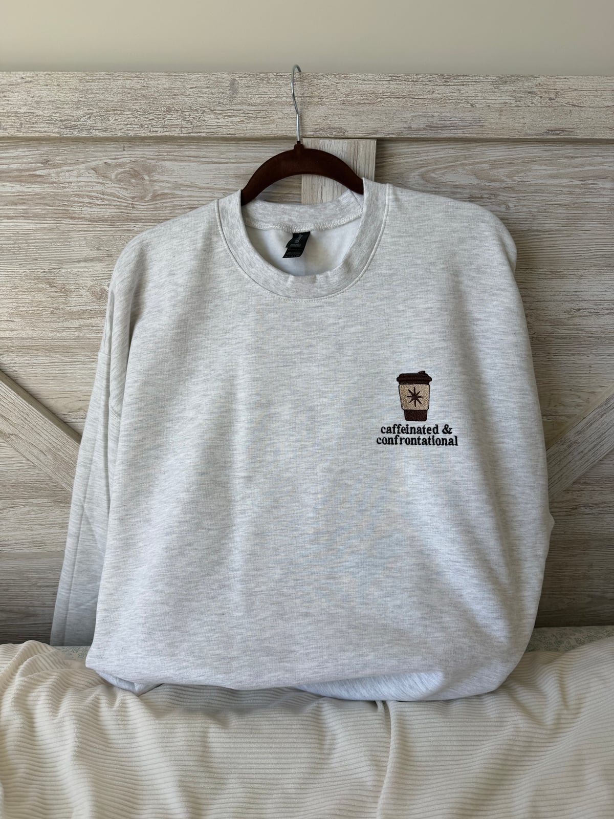 Caffeinated & Confrontational Crewneck - Black/Gray